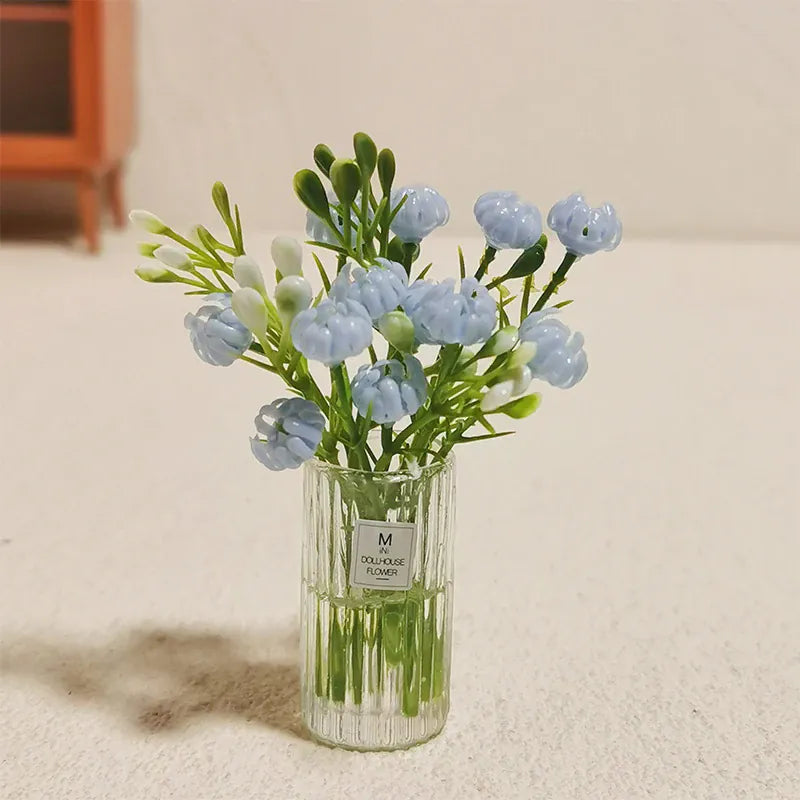 Mini fleur Artificielle en pot | Artiflora Bleu