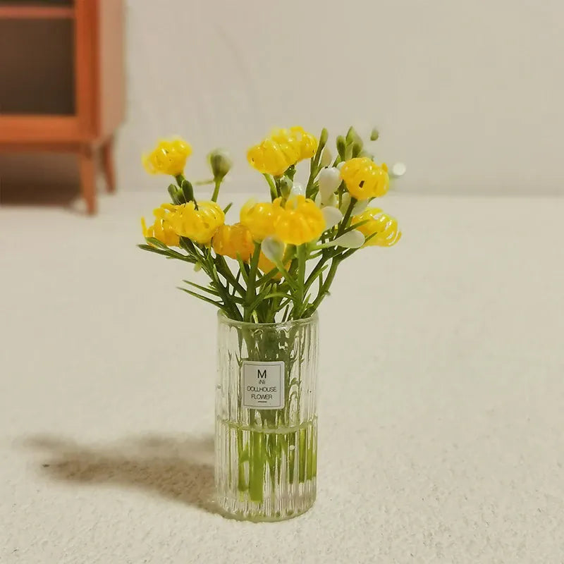 Mini fleur Artificielle en pot | Artiflora Jaune