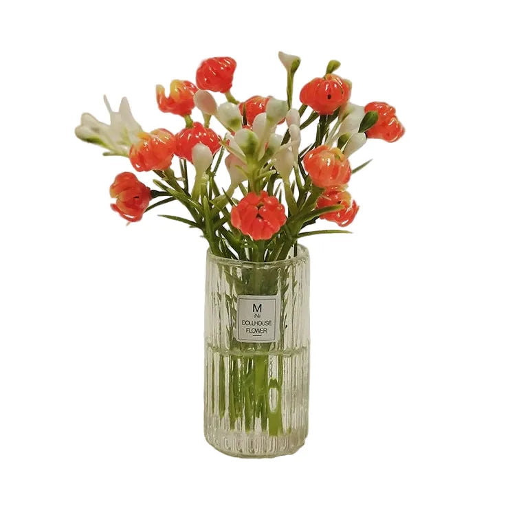 Mini fleur Artificielle en pot | Artiflora Orange