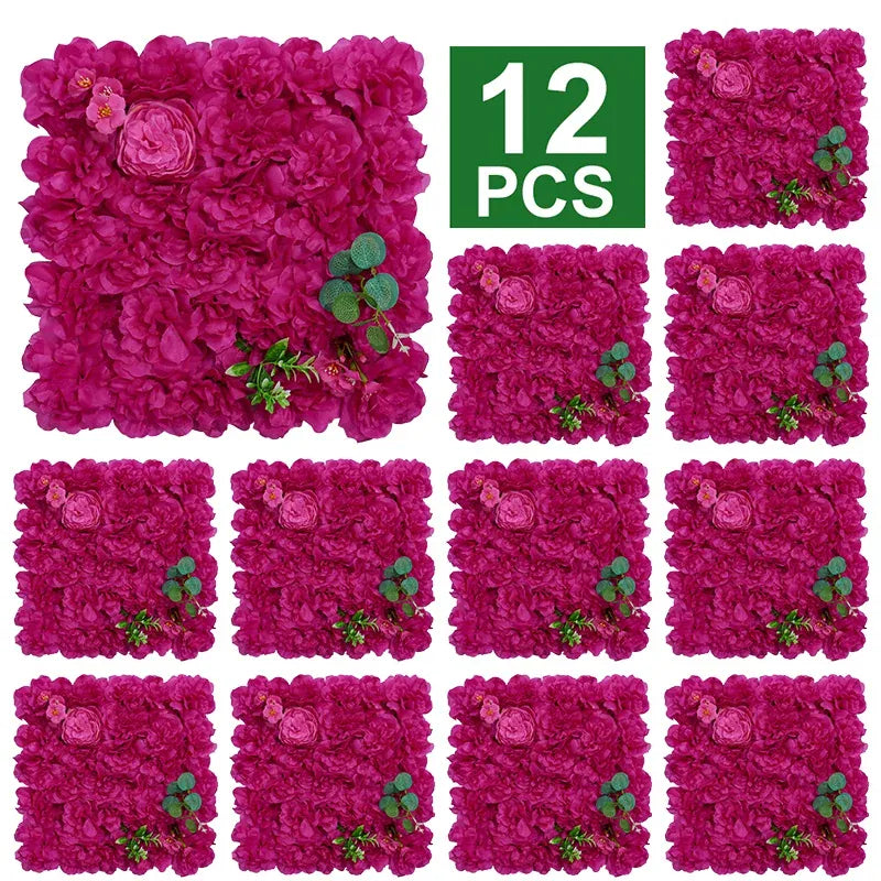 Mur de Fleurs Artificielles | Artiflora Magenta