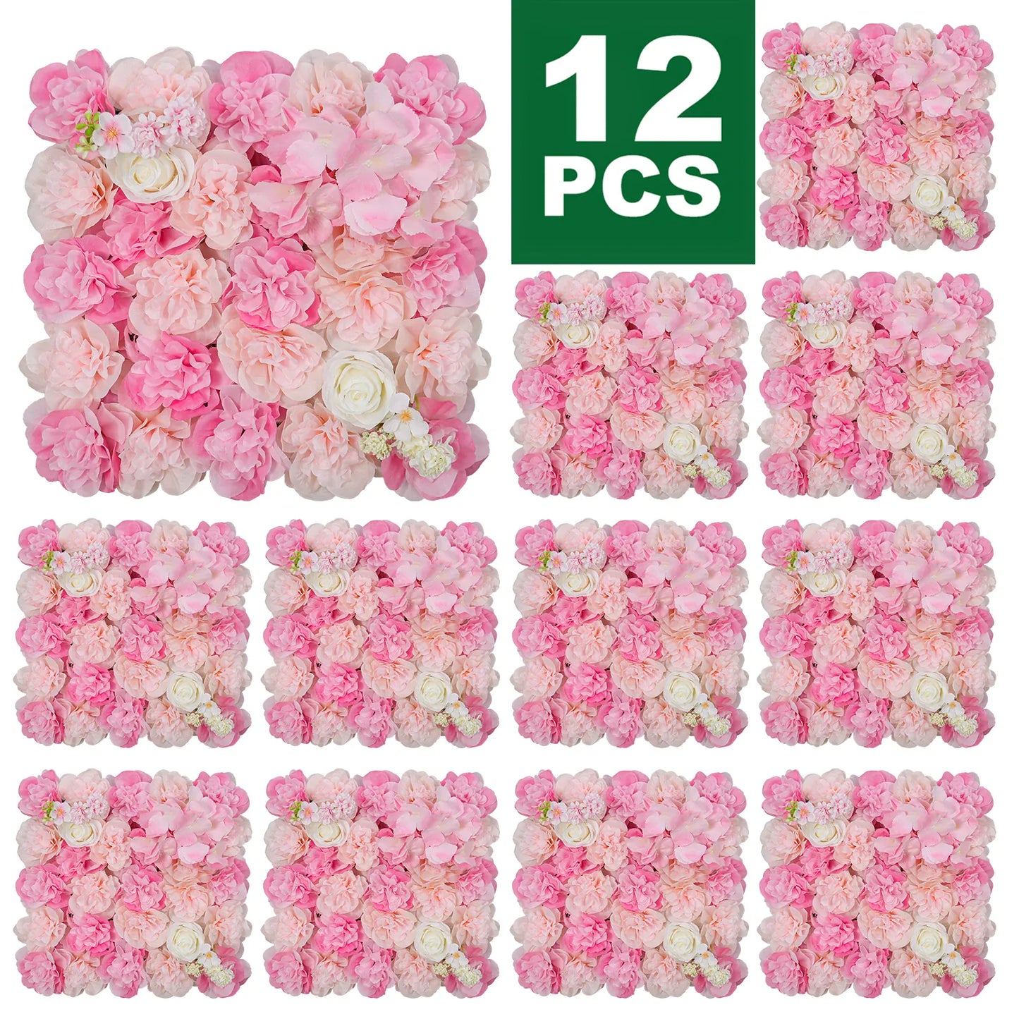 Mur de Fleurs Artificielles | Artiflora Rose Clair