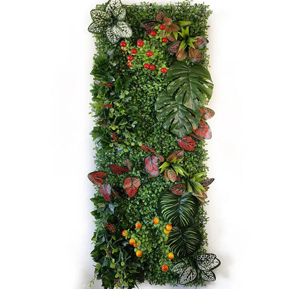 Mur de Verdure Artificielle - Baie et Fleur