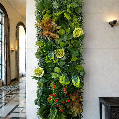 Mur de Verdure Artificielle - Baie Rouge