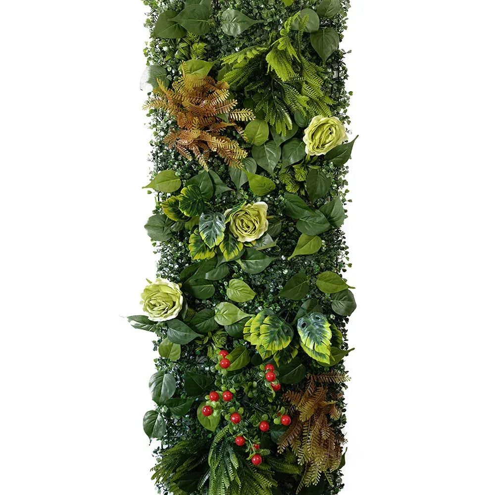 Mur de Verdure Artificielle - Baie Rouge