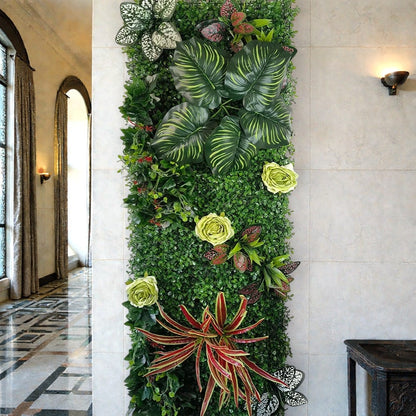 Mur de Verdure Artificielle - Grandes Feuilles