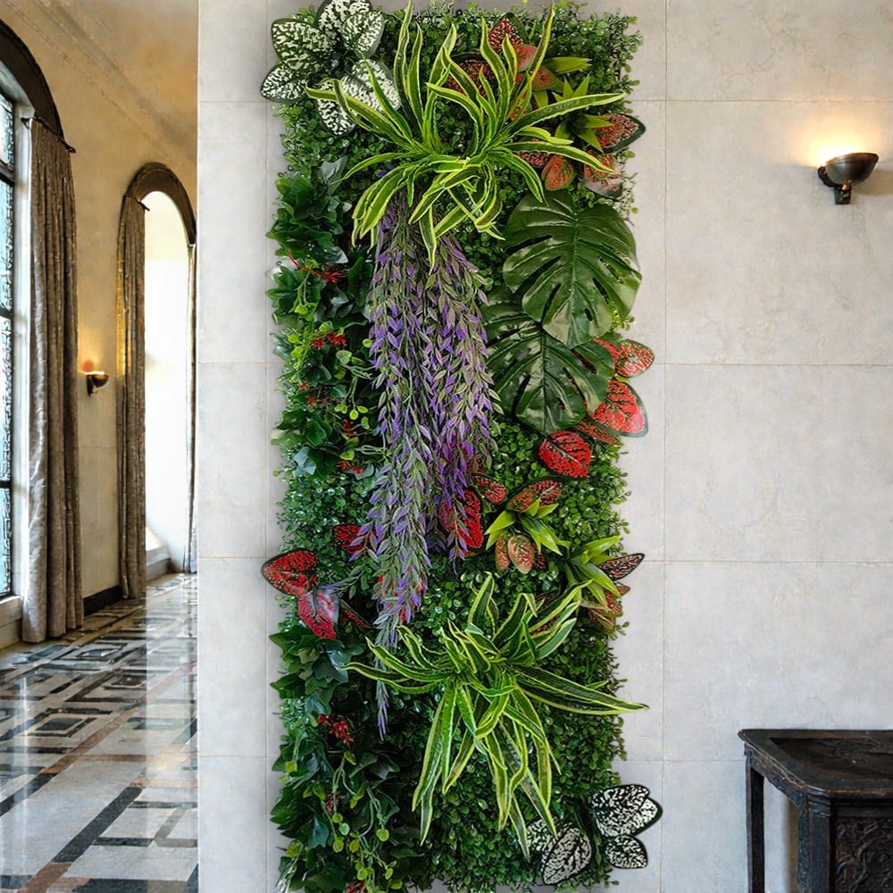 Mur de Verdure Artificielle - Violet