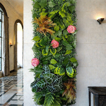 Mur Végétal Artificiel avec Roses