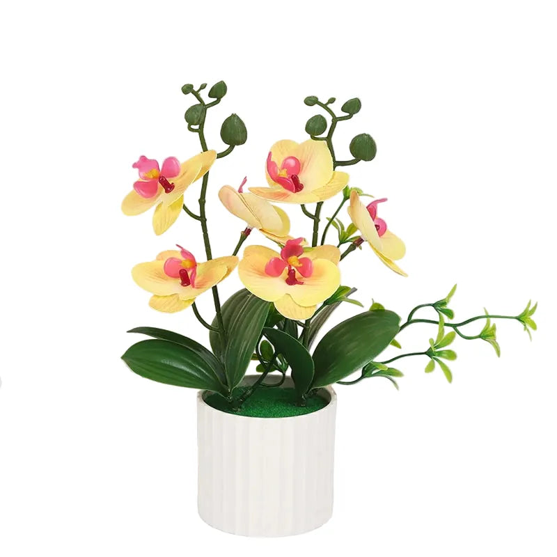 Orchidées Artificielles Bicolores | Artiflora Orange