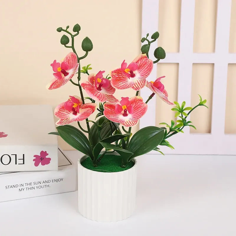 Orchidées Artificielles Bicolores | Artiflora Rouge/Rose