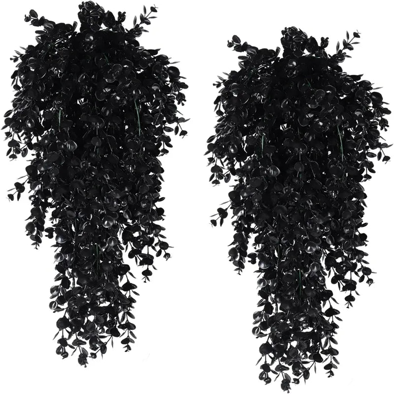 Plante Artificielle Suspendue | Artiflora Noir / 2 pièces