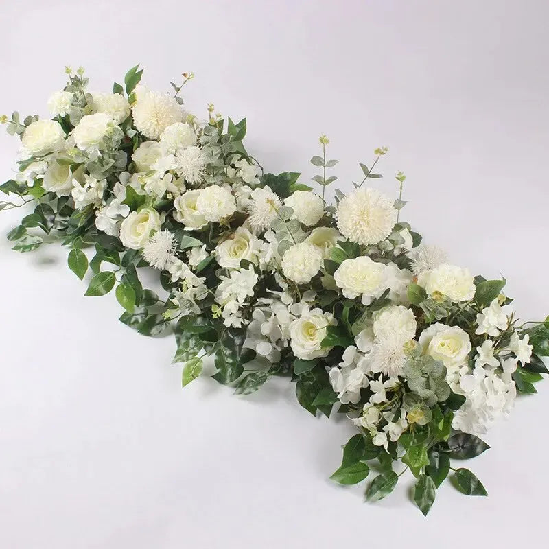 Rangées de Roses Artificielles | Artiflora Blanc