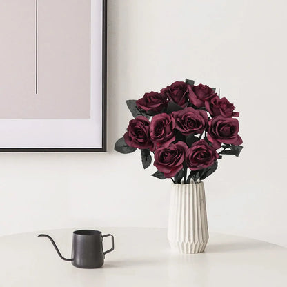 Roses Rouges foncés Artificielles | Artiflora