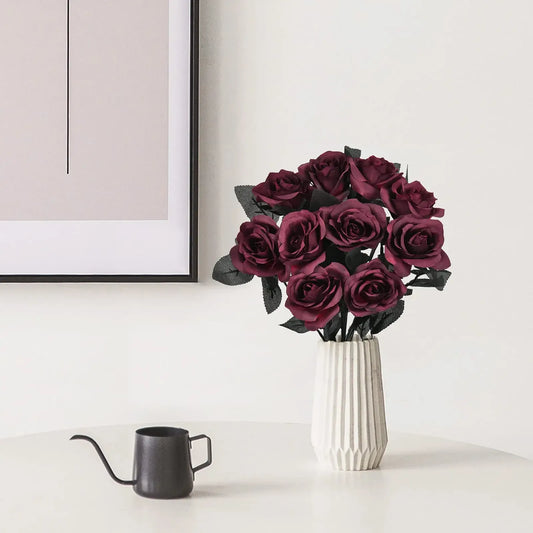 Roses Rouges foncés Artificielles | Artiflora
