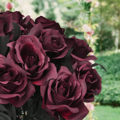 Roses Rouges foncés Artificielles | Artiflora