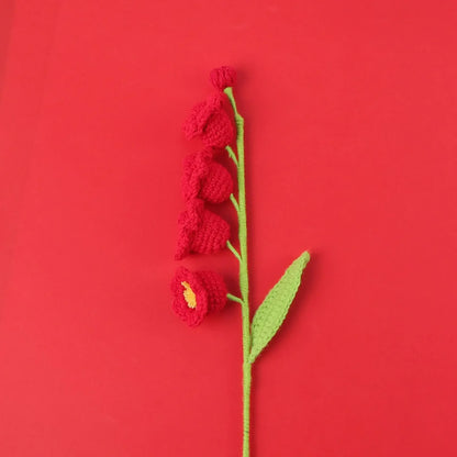 Tige de 5 fleurs Tricotées | Artiflora Rouge