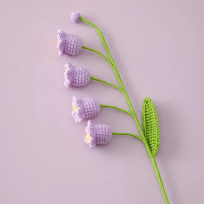 Tige de 5 fleurs Tricotées | Artiflora Violet