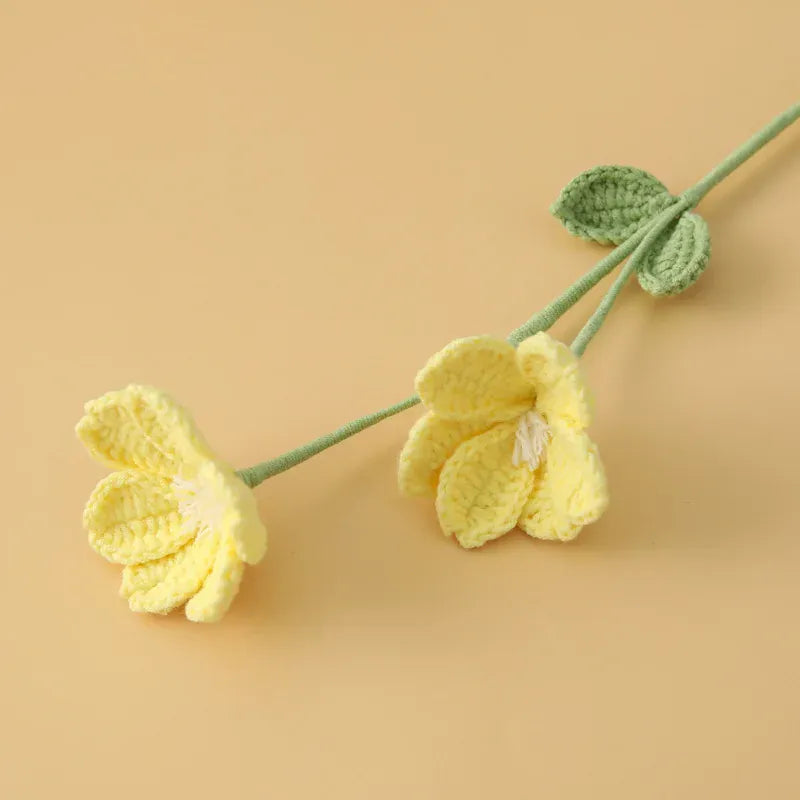 Tige de Fleur Tricotée | Artiflora Jaune