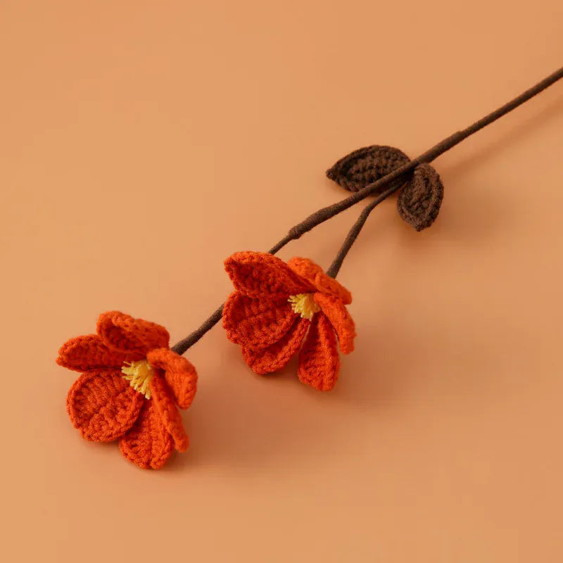 Tige de Fleur Tricotée | Artiflora Orange