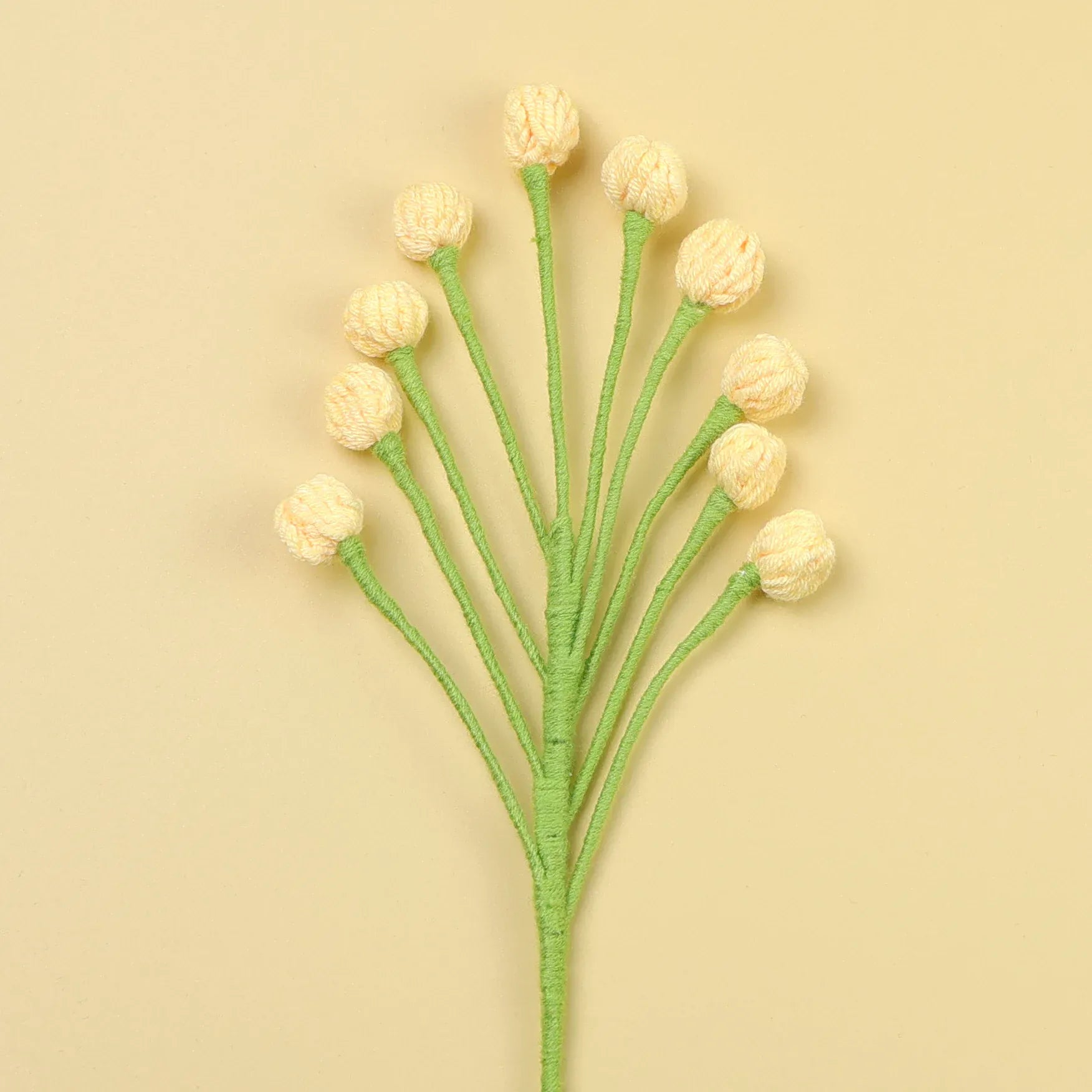 Tige de Mini Fleurs Tricotées | Artiflora Jaune