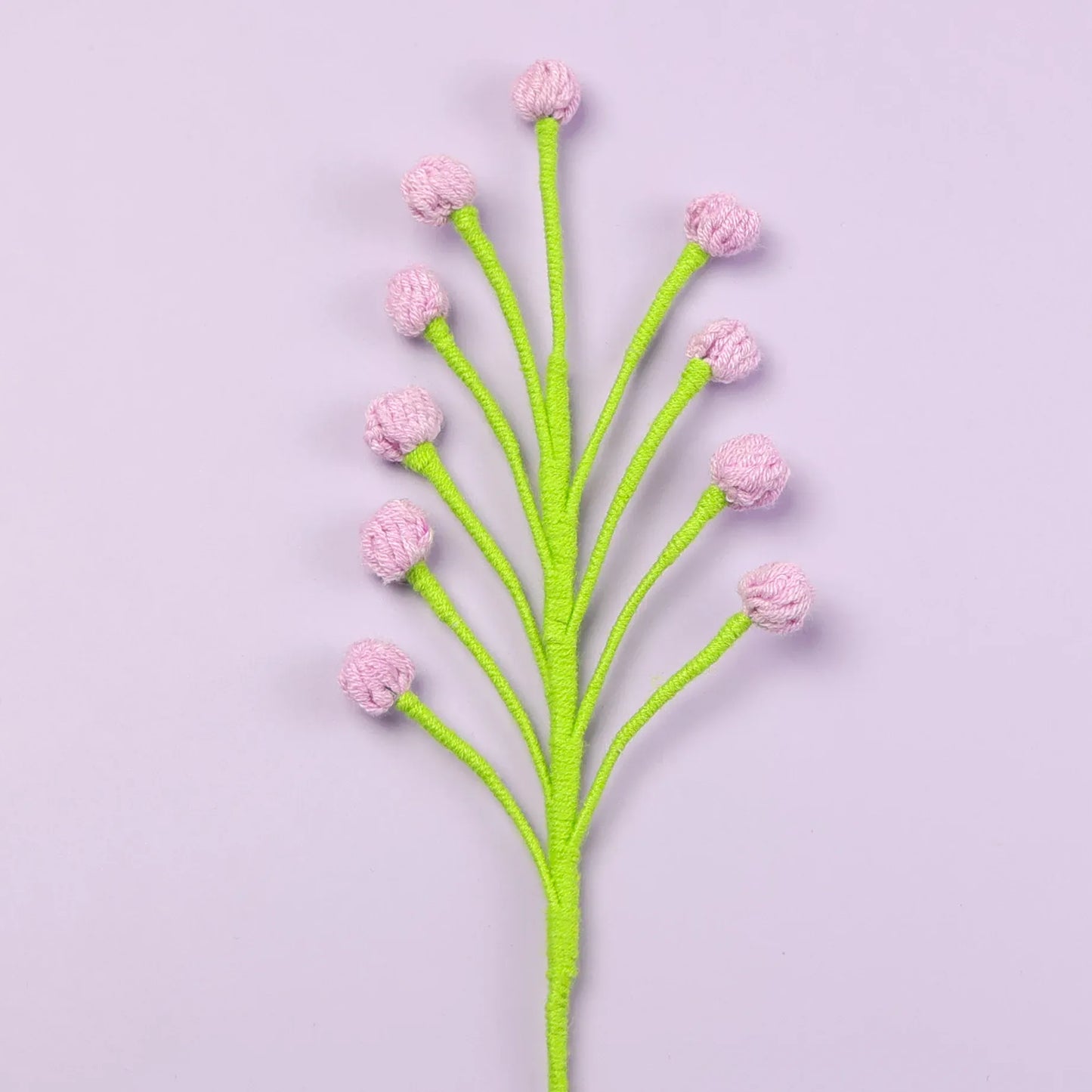 Tige de Mini Fleurs Tricotées | Artiflora Mauve