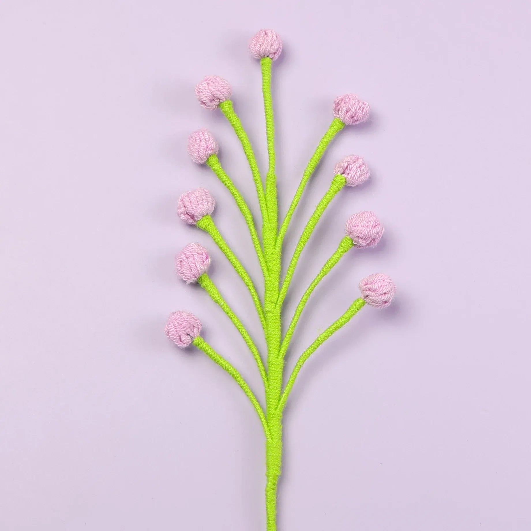 Tige de Mini Fleurs Tricotées | Artiflora Mauve