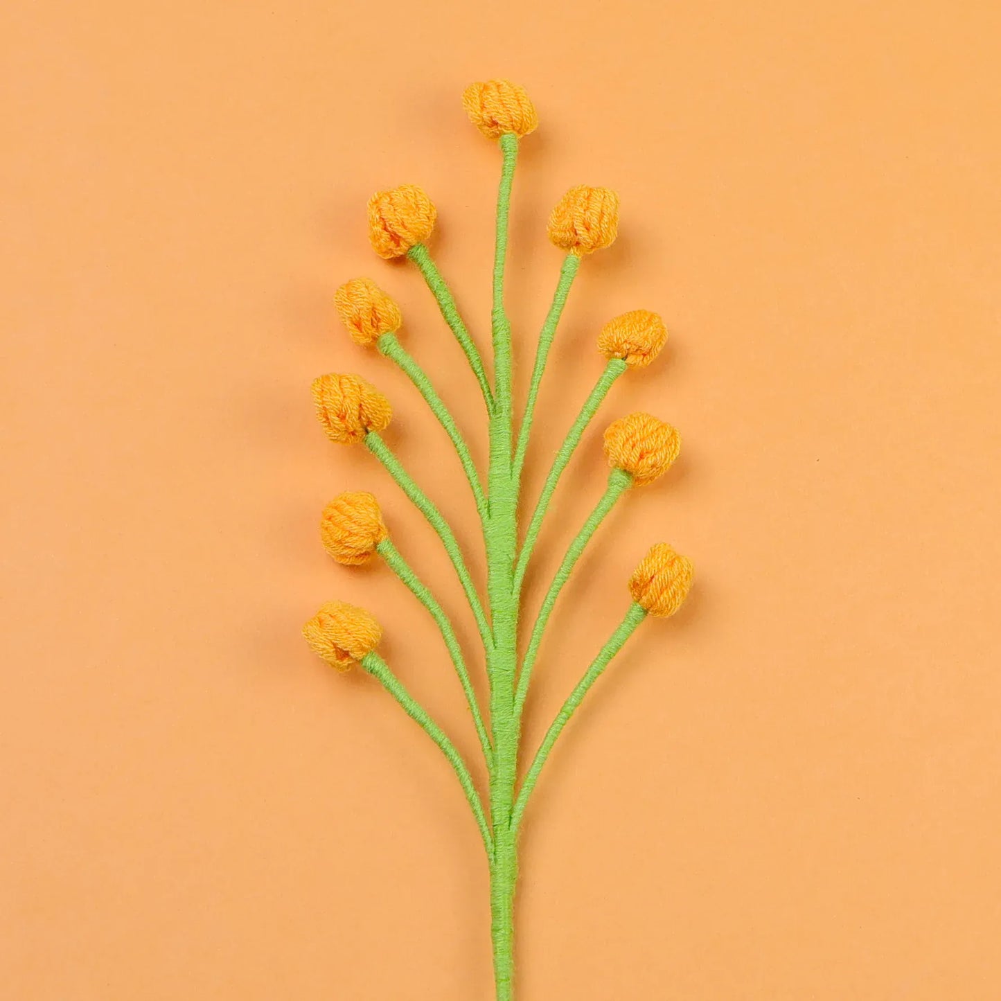 Tige de Mini Fleurs Tricotées | Artiflora Orange