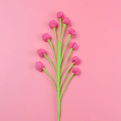 Tige de Mini Fleurs Tricotées | Artiflora Rose Foncé