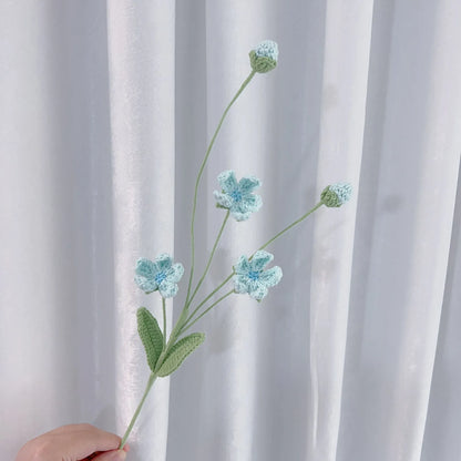 Tige de petites Fleurs Tricotées | Artiflora Bleu
