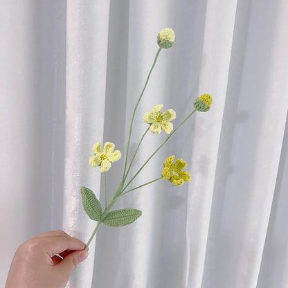 Tige de petites Fleurs Tricotées | Artiflora Jaune