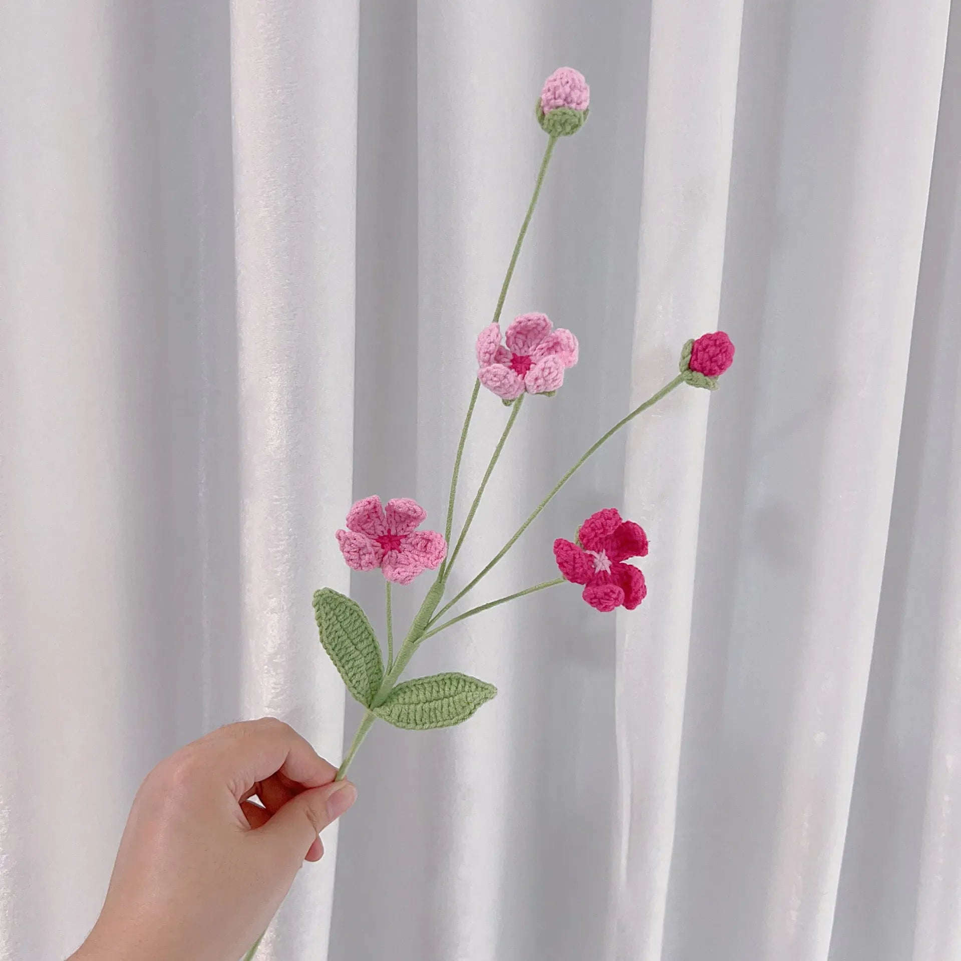Tige de petites Fleurs Tricotées | Artiflora Rouge