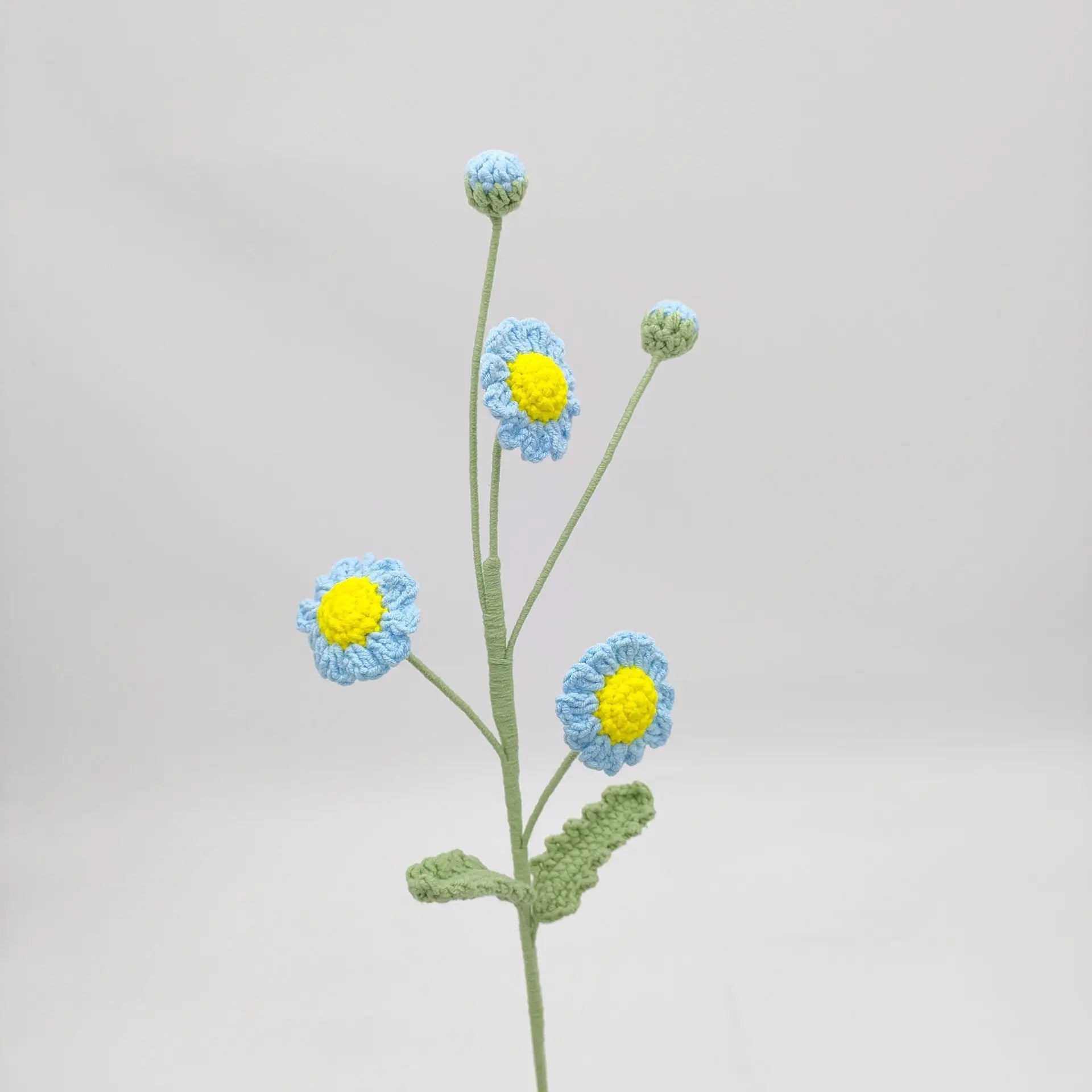 Tige de Plusieurs Fleurs Tricotées | Artiflora Bleu