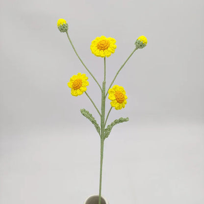 Tige de Plusieurs Fleurs Tricotées | Artiflora Jaune