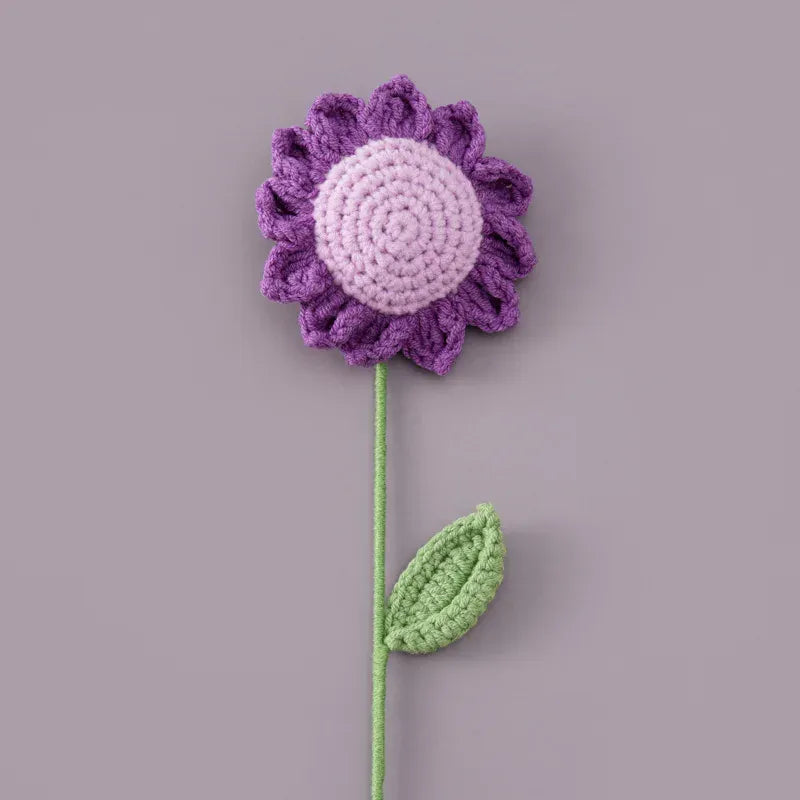 Tournesol Tricotée Bicolore | Artiflora Mauve