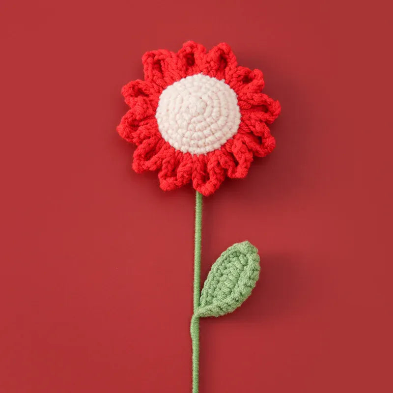 Tournesol Tricotée Bicolore | Artiflora Rouge