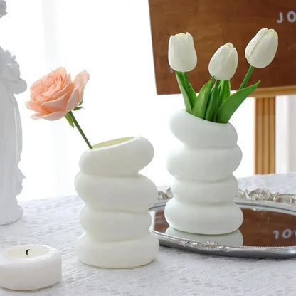 Vase Blanc Style Nordique 2Pcs