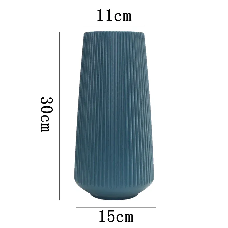 Vase Long Bleu